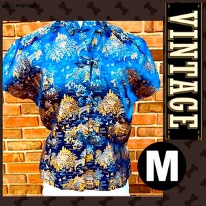 Vintage Authentic 50s 60s Mandarin Shirt Tunic Cheongsam Qipao Tangzhuang Tang